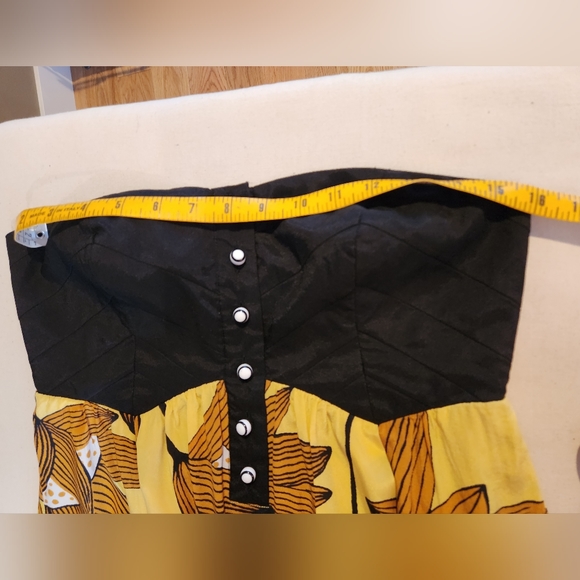 Hype Strapless Silk Mini Dress sz S cocktail party wedding holiday midi - Picture 8 of 11